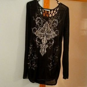 Maurices Ruched side & knotted back Size Large